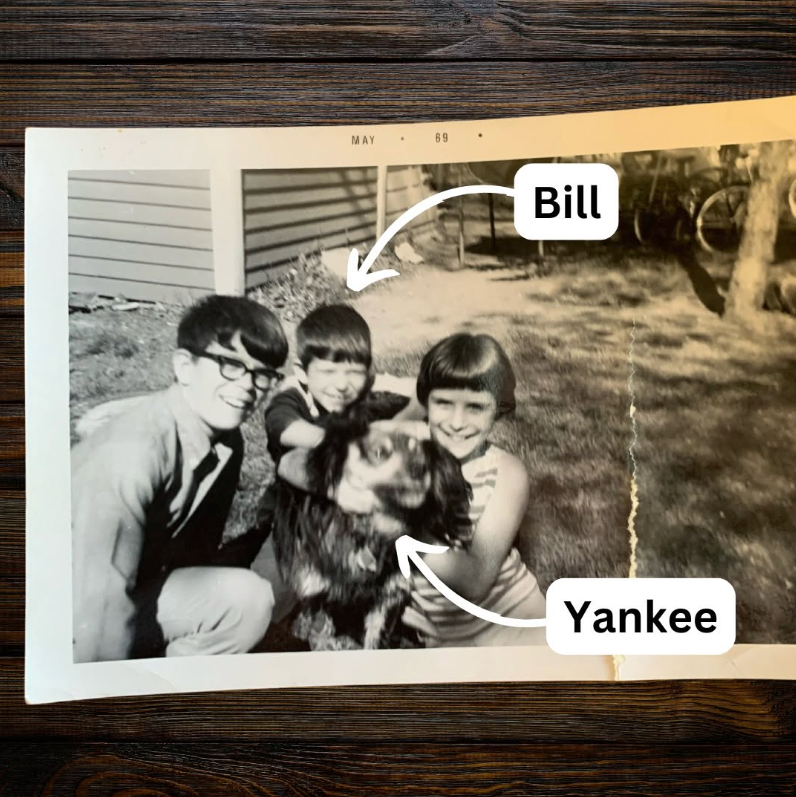 Bill as a boy with Yankee, May 1969